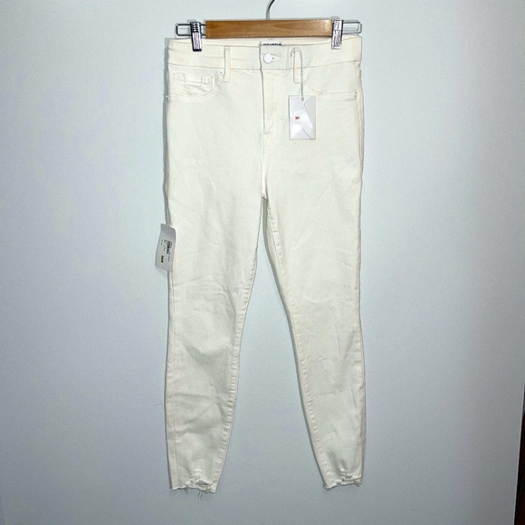 Good American Denim - Good American NWT Good Legs‎ Raw Hem White Jeans Size 6/28